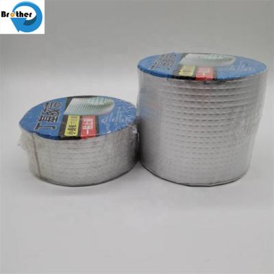 China Waterproof Butyl Rubber Tape Single Side Aluminum Foil Rubber Tape High Stick for Leakage Repairing for sale
