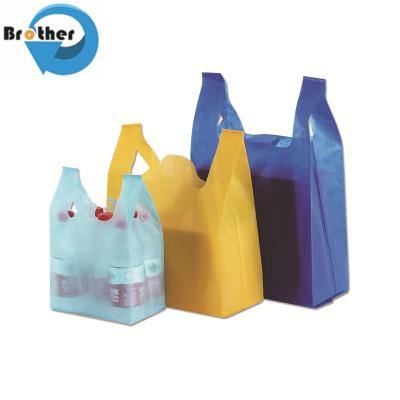 China Wholesale Biodegradable Blank T-Shirt Design Non Woven Shopping Tote Bag with Logo Printing for Promotion à venda