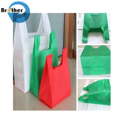 China Printed Grocery Gift Tote T Shirt Carry Tote Eco Friendly PP Non Woven Polypropylene Shopping Bags for Promotion for sale