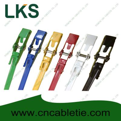 China 201,304,316 grade PVC coated universal type stainless steel cable ties for sale
