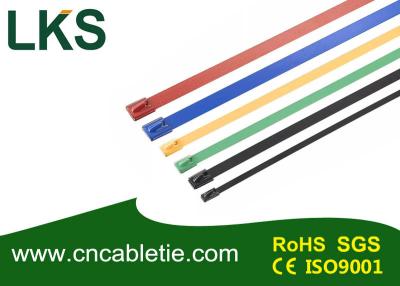 China Full plastic coated stainless steel cable tie for sale