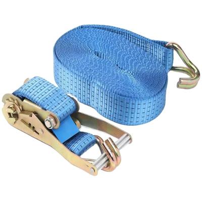 China Custom size  and PVC Label Heavy Duty Ratchet Strap Tie Down Lashing Belt For Truck and Cargo control for sale