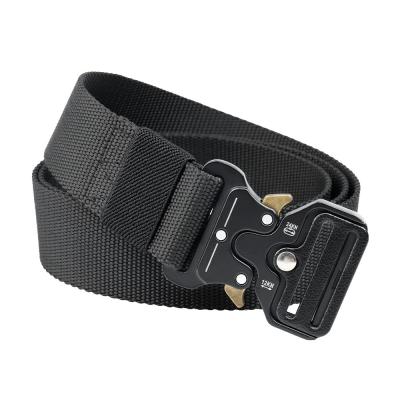 China Hot selling 3.8CM Width Tactical belt zinc alloy buckle belt Men's Belt with Quick Release Buckle for sale