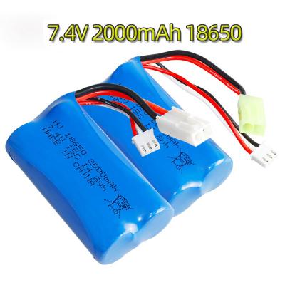 China LiFePO4 Electric Scooter Solar Systems Lithium RC Batteries 7.4V 2000mAh for sale