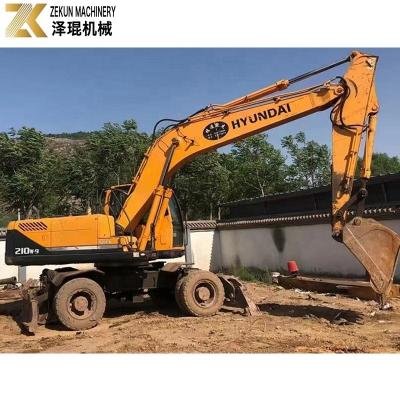 China 21 Ton Second Hand Mini Digger R210W-9 Used Wheel Excavator for sale