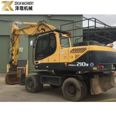 China Hyundai R210W Used Wheel Excavator 210-9 210W-9 Second Hand Diggers for sale