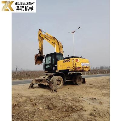 China 2017 Hyundai Robex 210 Used Compact Excavators 210W-7 R210W-7 4 Wheel Drive for sale