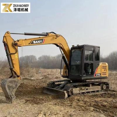 China 7 toneladas Sany SY75C mini escavadeira de segunda mão 0,3m3 para engenharia de construção à venda