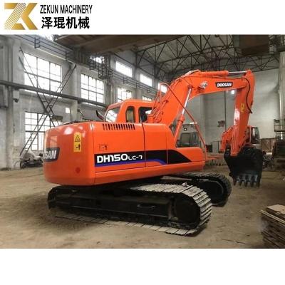 China Excavadora original de 15 toneladas usada Doosan DH150 Excavator com Jack Hammer DH150-7 2017 à venda