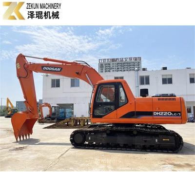 Chine Excavateur de terre d'occasion de 22 tonnes Doosan 220 Excavateur DH220LC-7 Moteur 21400 K à vendre