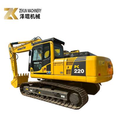 China Comatsu PC220-8 de segunda mano 22T Excavadora de rastreo usada 1.26m3 Cubo en venta