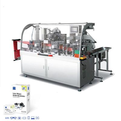 China 4 Sides Sealing Sachet Horizontal Flow Packing Machine，glasses lens antifog wet tissue making machine for sale