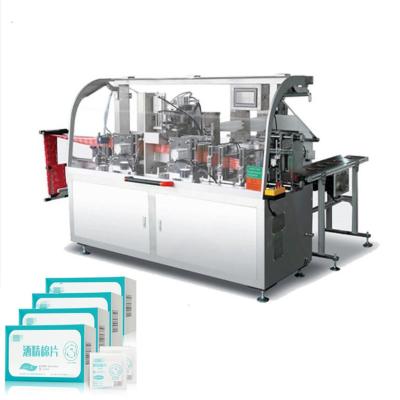 China Automatic Alcohol Swab Pad Packaging Machine 140mm Cotton Sheet for sale