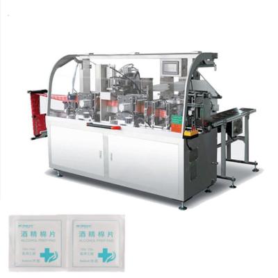 China Fully Automatic High Speed Medical Grade Cotton  Alcohol Pad Making and Packing Machine for sale