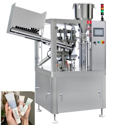 China Fully Automatic tube filling machine for metal Toothpaste Tube Soft Cosmetic Cream Paste Tube Filling Sealing Machi for sale