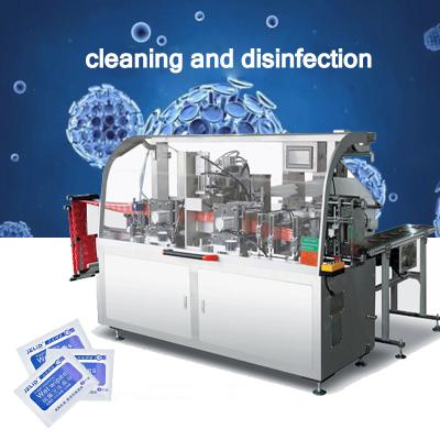 China A máquina molhada das limpezas do filme da almofada BOPP do álcool, bacteriostasisi limpa a máquina de embalagem à venda