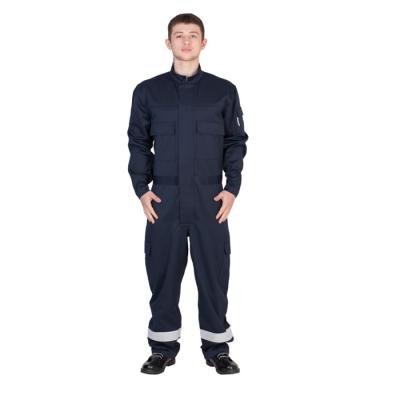 China Industrial Oil Field 310gsm Fire Resistant Coveralls With Reflective Tape for sale