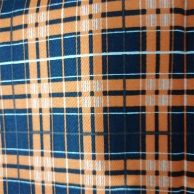 China Plaid Printed Fire Resistant Material Fabric 210 Gram EN11611 for sale