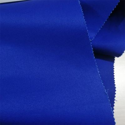 中国 FRの作業服の使用のための耐火性EN11612 100の綿のサテンの生地のロイヤル ブルーを 販売のため