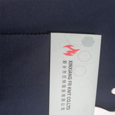 China Spandex FR Cotton Rib Knit Fabric For Fire Retardant T Shirt Cuff Use 32s Yarn for sale