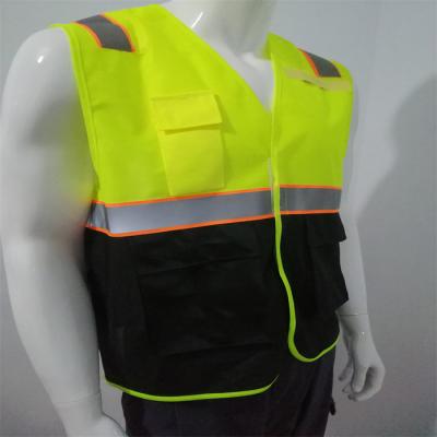 China 100% Polyester Knitted Hi Vis Safety Vest For Construction Workers 120gsm for sale