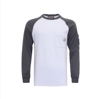 China Arc Rated Working 7 Oz Fr Henley Shirt Two Tone for sale