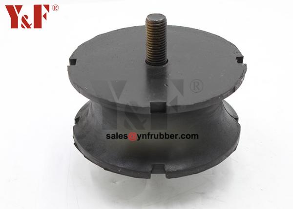 Quality Black Round Rubber Bobbin Mounts Vibration Resistance Heavy Duty for sale