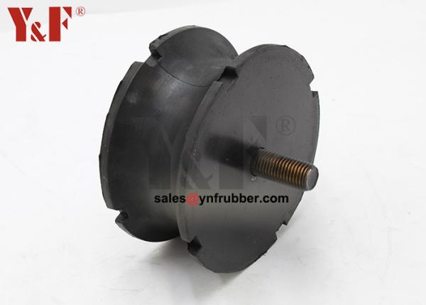 Quality Black Round Rubber Bobbin Mounts Vibration Resistance Heavy Duty for sale