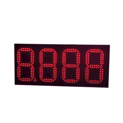China 10inch Bright White Waterproof LED Gas Price Signs Outdoor With RF Remote Control for sale