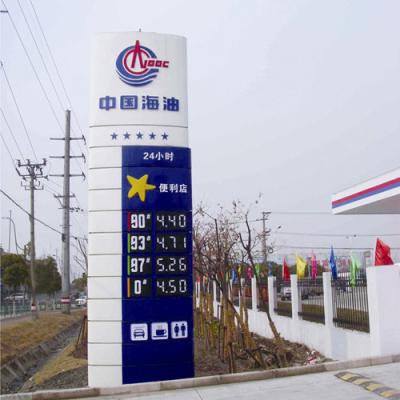 China Filling Station 7 Segment Fuel Price Flip Signs Gas Price Digital Display Board for sale