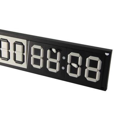 China 8888 negro en la muestra blanca de la cuenta de la cantidad de la exhibición del contador de tiempo de Warehouse Digital en venta
