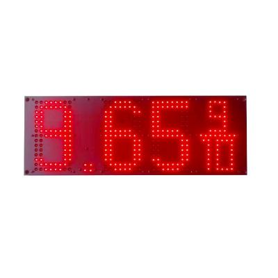 China Waterproof 12'' 8888 8.889/10 Red LED Gas Price Sign Remote Control for sale