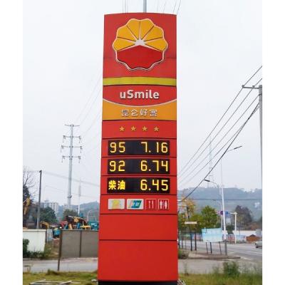 China 10 el precio del petróleo llevado de la pulgada 888,8 exhibe la muestra teledirigida del precio de la gasolina de Digitaces en venta