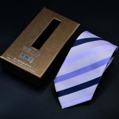 China custom printed luxury paper packaging necktie gift box with window and color customized for sale