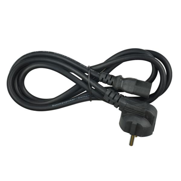 Quality Durable 2pin Plug Black EU Power Cord 1m 1.5m For Laptop Computer Monitor for sale