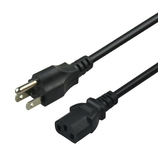 Quality Copper 3Pin Plug Laptop USA Power Cord America Power Cord 220VAC for sale