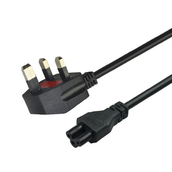 Quality 1m 1.5m 1.8m 2m Copper UK Power Cord 3 Pin Laptop Power Cable for sale