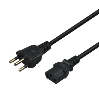 Chine 3Pin Brésil Plug Cordon électrique 1m 1,5m 1,8m 2m Pour l'adaptateur PC à vendre