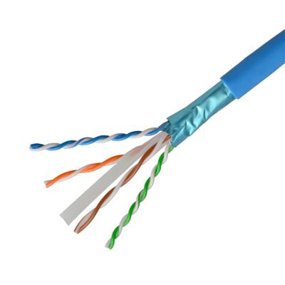 China 4 Pairs CCA Cat6a Lan Cable Utp Ftp Cat5e Network Cable HDPE Insulation for sale