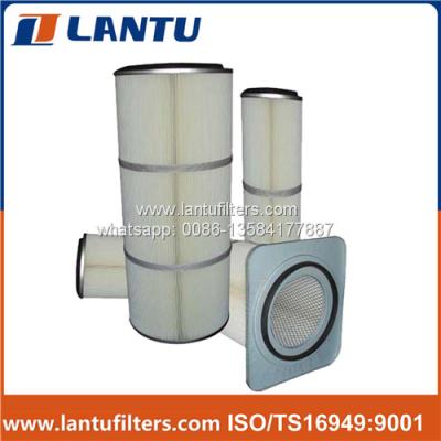 China Lantu Non-Woven Polyester Fiber Dust Removal Filter Element Stainless Steel Cover Air Dust Collector For Industry for sale