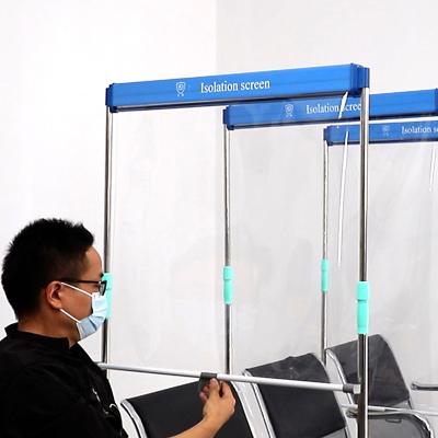 China Transparent Protective Sneeze Guard Moveable Plexiglass Guard For Reception Desk for sale
