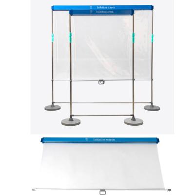 中国 プレキシガラスの机の障壁のフロントのための自己接着プレキシガラスのホールダーのプラスチック盾 販売のため