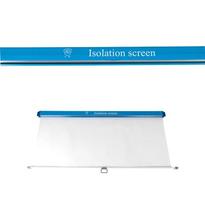 China ISO9001 Desk Sneeze Guard Free Standing Plastic Shield For Reception Desk for sale