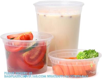 China Deli Cup Bowl Containers, To Go Containers, Freezer Containers For Food-Microwave, Dishwasher Safe Eco-Friendly for sale