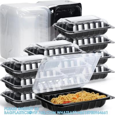 China Clamshell Take Out Containers, Anti-Fog Leak Proof Shrink Wrap 30 Pack 9 X 6 Inch 27 Oz Meal Prep Container for sale