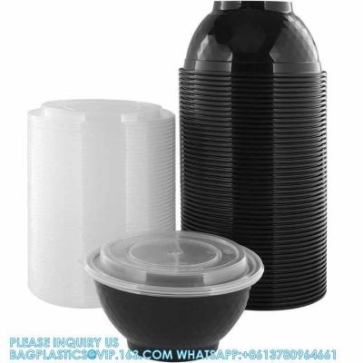 China 32 onzas de plástico desechable libre de BPA Contenedor de alimentos, redondo con tapa de cúpula en venta