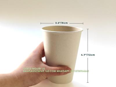 China 16 oz Biodegradable Disposable Drinking Coffee Cups, Eco Friendly Premium Party Cups, Natural Unbleached, Upcycled for sale