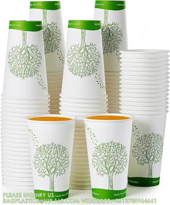 China 16 Oz Compostable Cups, Biodegradable Disposable Paper Cups With PLA Lined, Eco-Friendly Paper Coffee Cups For Party for sale