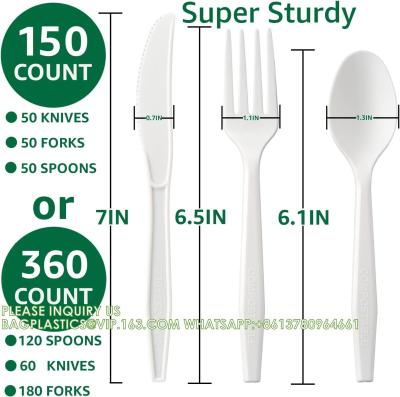 China Knives Forks Spoons Utensils, Heavyweight HeavyDuty Flatware Is Eco Friendly Products Lounge Party Wedding BBQ for sale