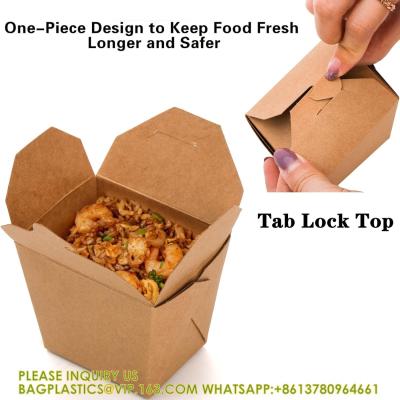 China Takeout Boxes Paper, 8 OZ Take Out Food Container, Kraft Small To Go Box, Recyclable Brown Cardboard Food Pails for sale
